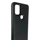 Чехол для телефона OnePlus Nord N10 5G карбоновый противоударный с высокими бортами черный - изображение 3