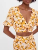 Топ Bershka помаранчевий в візерунки EXNSR125 XS - изображение 3