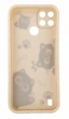 Чехол Shock Case Print для Realme C25Y бампер силиконовый цвет бежевый с рисунком котики - изображение 3