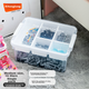 Контейнер для хранения LEGO Xitianlong, органайзер для детских строительных блоков и магнитных деталей, вместительный, 16 литров, прозрачно-белый. - изображение 1