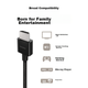 Удлинительный кабель BELKIN HDMI 2.1, кабель для подключения монитора 48 Гбит/с, кабель для передачи видео высокой четкости 4K Dynamic HDR, цифровой кабель EARC 8K, плетеный, 1 метр AV10176 - изображение 2
