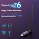 Бездротовий мережевий USB-адаптер EDUP AX900, WiFi 6 дводіапазонний 5G Bluetooth 5.3 з двома входами, приймач WiFi для настільного комп'ютера та ноутбука з зовнішньою антеною EP-AX900 - изображение 2