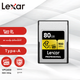 Карта памяти Lexar 80GB Cfexpress Type A VPG400 для записи видео 8K на камеры Sony, выделенная для карты CFA, скорость чтения 900 МБ/с (GOLD). - изображение 1