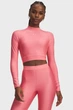 Жіночий рожевий топ HeatGear Crop Mock LS Under Armour S 6012691-600 - изображение 1
