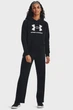 Жіноче чорне худі UA Rival Fleece Big Logo Hdy Under Armour XL 1379501-001 - изображение 2