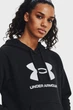 Жіноче чорне худі UA Rival Fleece Big Logo Hdy Under Armour XL 1379501-001 - изображение 4