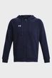 Чоловіче темно-синє худі UA Rival Fleece FZ Hoodie Under Armour L 1379767-410 - изображение 5