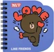 Блокнот Yes Line Friends Love 100х100 мм 30 аркушів у клітинку (152182) (5056574470362) - зображення 1