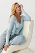 Ажурный кардиган в комплекте с майкой Lurex Голубой One Size (8182) - изображение 3
