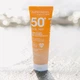 Органічний сонцезахисний крем для обличчя SPF 50+ з гіалуроновою кислотою, матовий фініш, ALPHANOVA Organic Sun, 50 г (AN28) - изображение 5