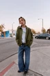 Жіночий бомбер Zara із замшевої тканини Khaki M (4344/655/533) - зображення 2