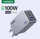 Зарядное устройство UGREEN Nexode Pro 100W, x757, GaN, 3 Port USB 2C1A, PD3.0, QC4.0, сетевое, быстрая зарядка PD/PPS - изображение 3
