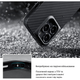 Чохол протиударний Pitaka Military Grade MagSafe MagEz Case Pro 3 для iPhone 14 Pro 1500D Black/Grey (KI1401PP) - изображение 10