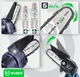Аккумуляторная цепная мини - пила Wuber WR-CCS-21V 2 аккумулятора 2000 мАч + 2 шины 4'' / 6" + 2 цепи - изображение 9