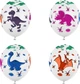 Balony PartyDeco Dinozaury Pastel pure 30 cm Białe 50 szt (5901157492234) - obraz 1