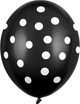 Balony PartyDeco Pastel Kropki 30 cm Czarne 50 szt (5901157492401) - obraz 1