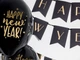 Balony PartyDeco Pastel Happy New Year 30 cm Czarne 50 szt (5902230762633) - obraz 2