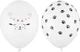 Balony PartyDeco Pastel Pure Kotek 30 cm Białe 50 szt (5900779180192) - obraz 1