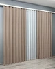 Комплект штор VR-Textil Мікровелюр Petek 150х270 2шт і Тюль 600х270 2016ш-1153т Какао з білим 71-153/5 - зображення 3