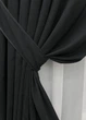Комплект готових штор VR-Textil Мікровелюр Petek YL № 2017ш Чорний 100х270 см 2 шт (31-0021) - зображення 5
