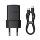 Сетевое зарядное устройство Baseus Palm Fast Charger 30W Type-C 30W + Кабель Type-C to Type-C 60W 1m black (P10111605113-01) - изображение 2