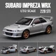 Модель авто Subaru Impreza WRX STI 1:32 сіра металева інерційна машинка світло звук відкривні двері капот багажник JDM - зображення 6