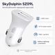 Автомобільний зарядний пристрій SkyDolphin SZ09L 15Вт 2USB QC 3.0 + кабель Lightning White (AZP-000108) - зображення 2