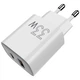 Зарядний пристрій Sigma 1xUSB-C PD33W + 1xUSB QC3.0 GaN X-power PS33-01 white (4827798527719) - зображення 9