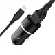 Автомобильное зарядное устройство SkyDolphin SZ02L Aluminium 12Вт 2USB + кабель Lightning Black (AZP-000071) - изображение 1