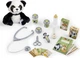 Ігровий набір Smoby Toys Центр для догляду за тваринами з пандою 18 аксесуарів 52х46х67 см (3032163404064) - зображення 4