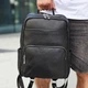 Мужской кожаный рюкзак для ноутбука и поездок черный Tiding Bag 59331 - изображение 1