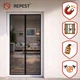 Москитная сетка для дверей на магнитах Repest 100 x 210 см автоматическое закрытие, монтаж без сверления, усиленная сетка (27688) - изображение 3