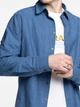 Сорочка чоловіча синя 100% бавовна Arber LINEN SHIRT 1 40 зріст 4 синій (M05.10.06.611) - зображення 5
