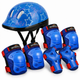 Детские раздвижные ролики с шлемом и защитой 3в1 SP-Sport Skates 0012-3 размер 31-34 Blue-Light Blue - изображение 6