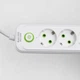 Сетевой фильтр-удлинитель 3 розетки 3xUSB-A 1xUSB-C кабель 5 м белый с выключателем 2500 Вт защита от перегрузки для дома офиса компьютера телевизора смартфона зарядка Yiwu - изображение 4