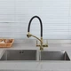 Смеситель для кухни Gappo G4398-43 с выдвижным изливом, золото - изображение 10