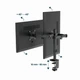 Настольное крепление для двух мониторов Gembird, Black (MA-D2-03) - изображение 4