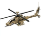 Конструктор вертоліт WANGE AH-64 Apache гелікоптер армії США військова авіація техніка, 259 деталей - зображення 1