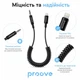 Кабель AUX Proove Steel Spring Lightning to 3.5 (ACSS00005101), 0.45–1 м пружинный, усиленные разъемы, TPU, черный - изображение 3