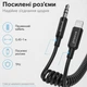 Кабель AUX Proove Steel Spring Lightning to 3.5 (ACSS00005101), 0.45–1 м пружинный, усиленные разъемы, TPU, черный - изображение 12