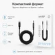 Кабель AUX Proove Steel Spring Type-C to 3.5 (ACSS00005201), 0.45–1 м пружинный, усиленные разъемы, TPU, черный - изображение 12