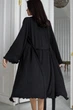 Халат домашний вискозный Хч044 Черный, 3XL - изображение 3