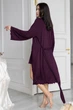 Женский вискозный халат Хсл044 Сливовый, 3XL - изображение 3