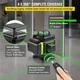 Лазерный уровень VEVOR 4*4D360 Green Б/В - изображение 5
