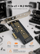 Адаптер PCIe x1 to M.2 NVMe (NGFF M-Key) — переходник для установки SSD NVMe в ПК - изображение 1