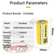Акумулятор 18350 LiitoKala 1100mAh 3.7V - зображення 3