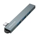 USB хаб Borofone FH1A 4-in-1 converter (Type-C to USB 3.0 + 3xUSB 2.0). Grey - зображення 6