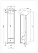 Шафа одинарна сталева MW-01 (W380*D450*H1800mm) - зображення 3