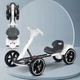 Детский складной электромобиль Go-Kart с аккумулятором электрокар и пультом Белый - изображение 3