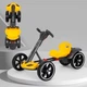 Детский складной электромобиль Go-Kart с аккумулятором электрокар с пультом Желтый - изображение 8